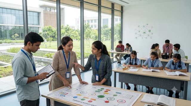 Secondary / Higher Secondary School Teacher illustration