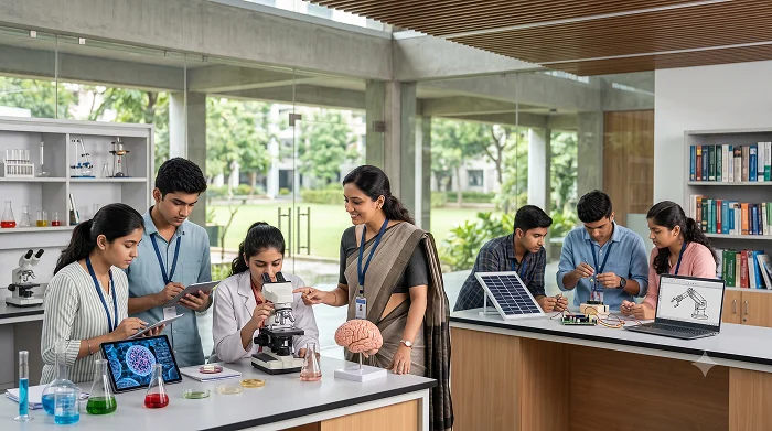 Higher Secondary Certificate (HSC Science) which is managed by Vadodara Jilla Kelavani Mandal (VJKM)