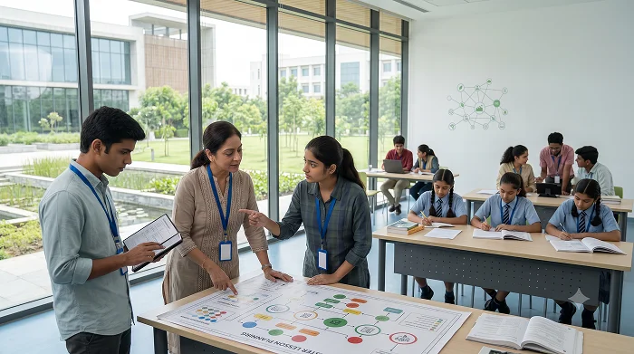 Secondary / Higher Secondary School Teacher illustration