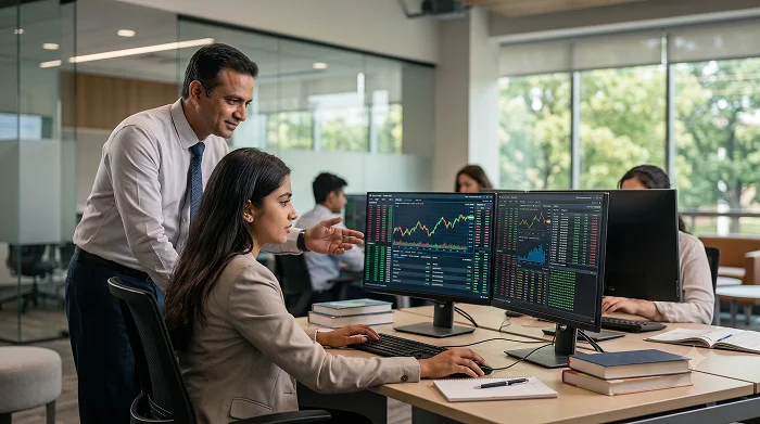 Stock Broker Associate illustration